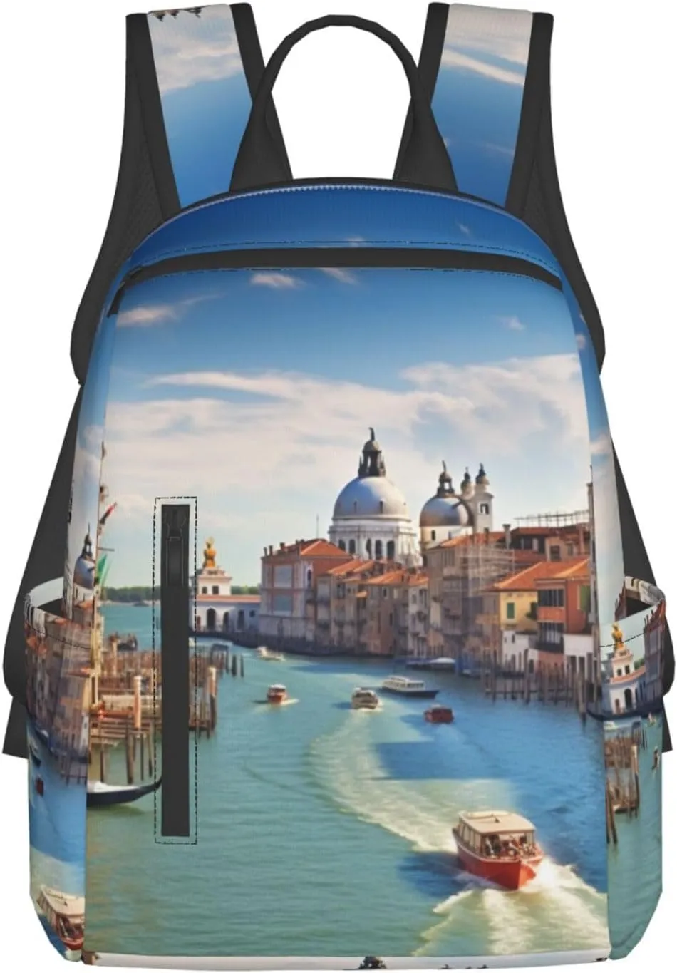 Backpack Grand canal in Italy Travel Casual Laptop Backpack Adjustable Hiking Daypack for Men Women