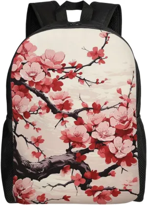 Backpack Japanese Floral Cherry Blossom Travel Casual Laptop Backpack Waterproof Hiking Daypack for Men Women