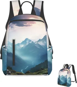 Backpack Misty Mountain Travel Casual Laptop Backpack Adjustable Hiking Daypack for Men Women