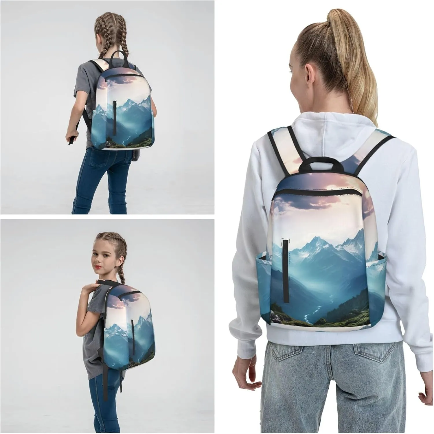 Backpack Misty Mountain Travel Casual Laptop Backpack Adjustable Hiking Daypack for Men Women