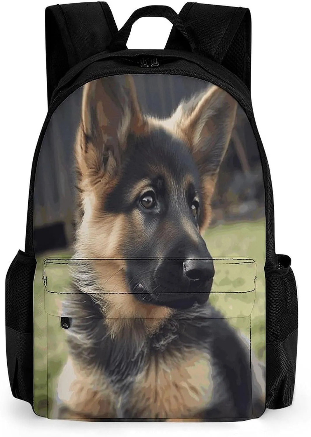 Backpack with Pocket Backpacks German Shepherd Puppy Printed Travel Backpack Lightweight Outdoor Travel Gym Events Bag