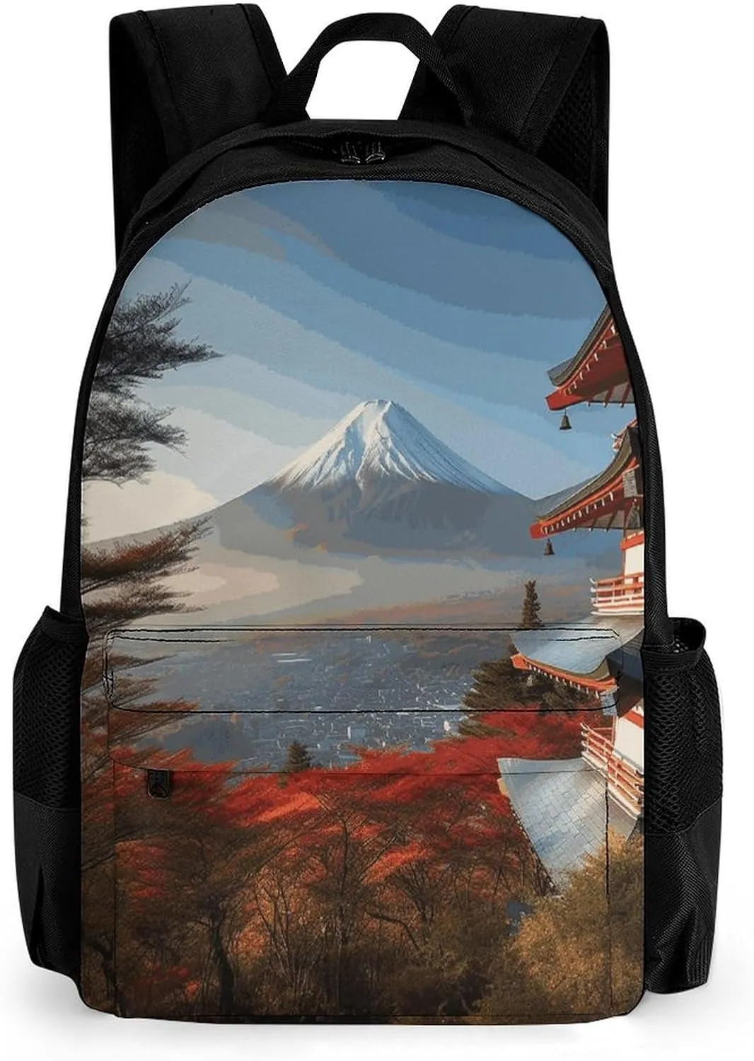 Backpack with Pocket Backpacks Japan Mount Fuji Landscape Printed Travel Backpack Lightweight Outdoor Travel Gym Events Bag