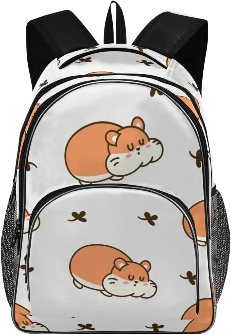 Backpacks 22L Three Layer Arc Book Bag Lightweight for Travel Camping Hiking Rucksack Daypack Kids & Adults Cute Hamster