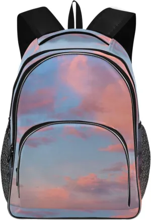 Backpacks 22L Three Layer Arc Book Bag Lightweight for Travel Camping Hiking Rucksack Daypack Kids & Adults Light Pink Clouds Breezy Sunset