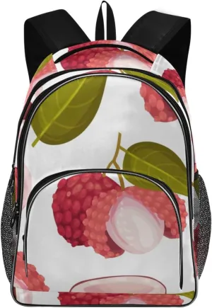 Backpacks 22L Three Layer Arc Book Bag Lightweight for Travel Camping Hiking Rucksack Daypack Kids & Adults Litchi Fruit