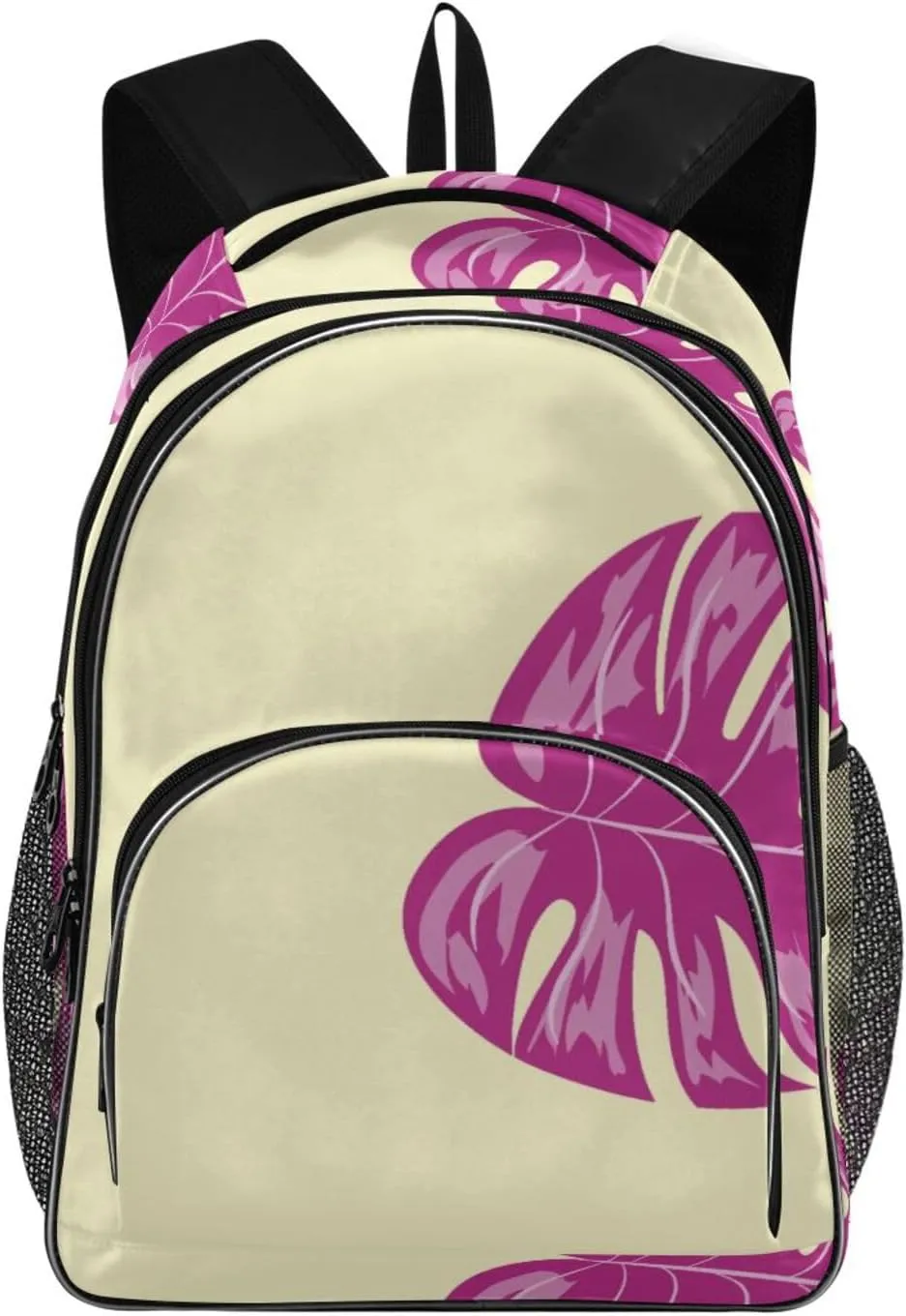 Backpacks 22L Three Layer Arc Book Bag Lightweight for Travel Camping Hiking Rucksack Daypack Kids & Adults Tropical Leaf