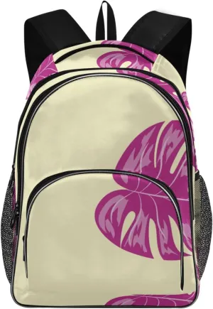 Backpacks 22L Three Layer Arc Book Bag Lightweight for Travel Camping Hiking Rucksack Daypack Kids & Adults Tropical Leaf