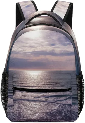 Backpacks Atlantic Ocean Travel Bag Laptop Backpack Casual Daypack for Weekender Business Hiking