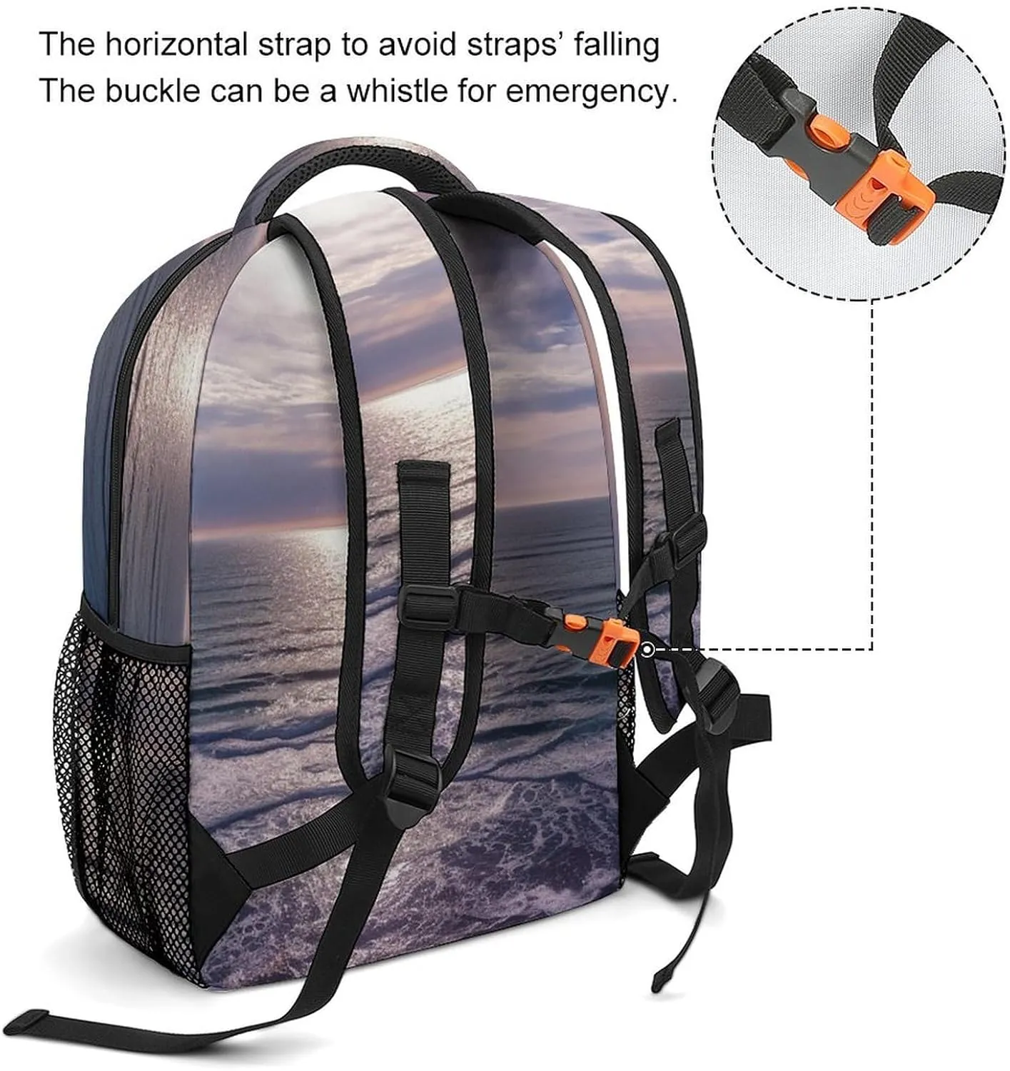 Backpacks Atlantic Ocean Travel Bag Laptop Backpack Casual Daypack for Weekender Business Hiking