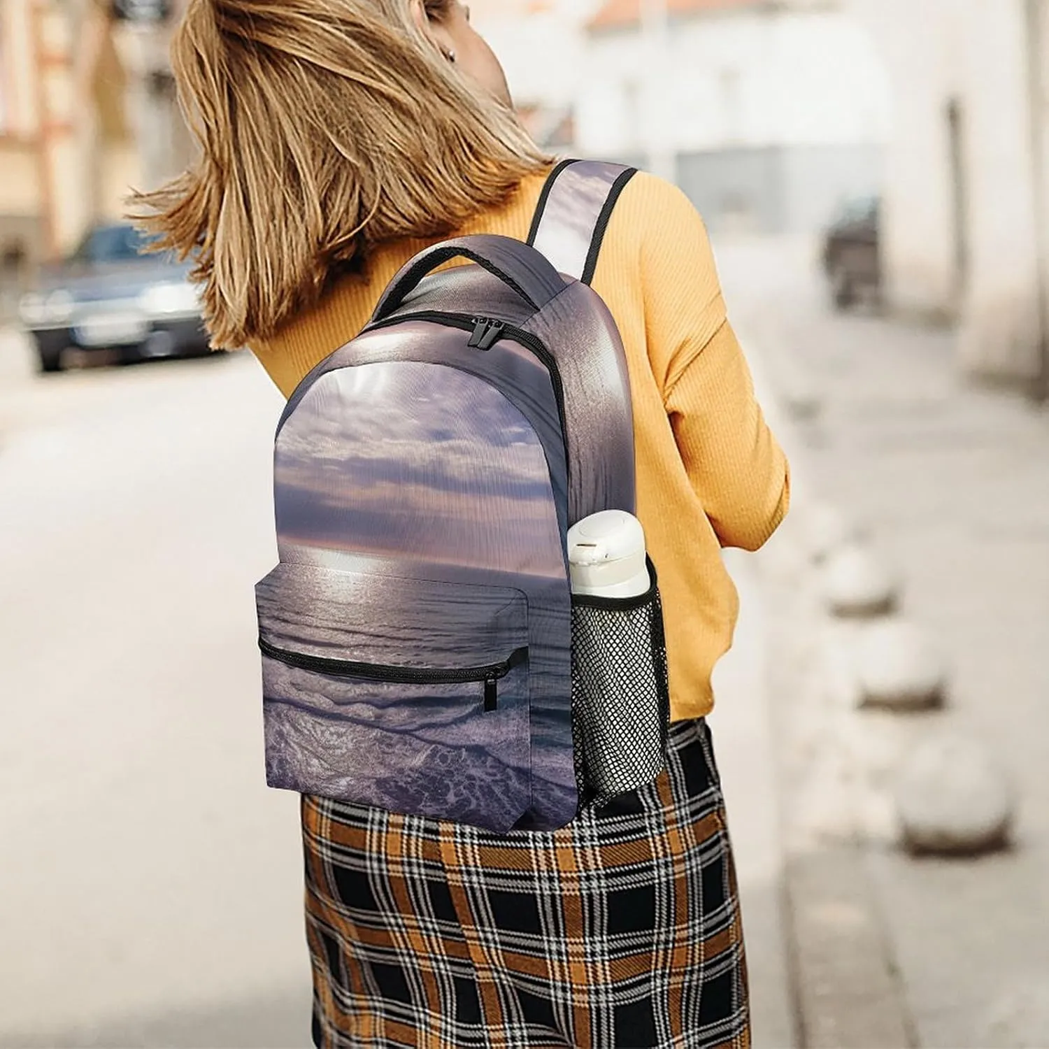 Backpacks Atlantic Ocean Travel Bag Laptop Backpack Casual Daypack for Weekender Business Hiking