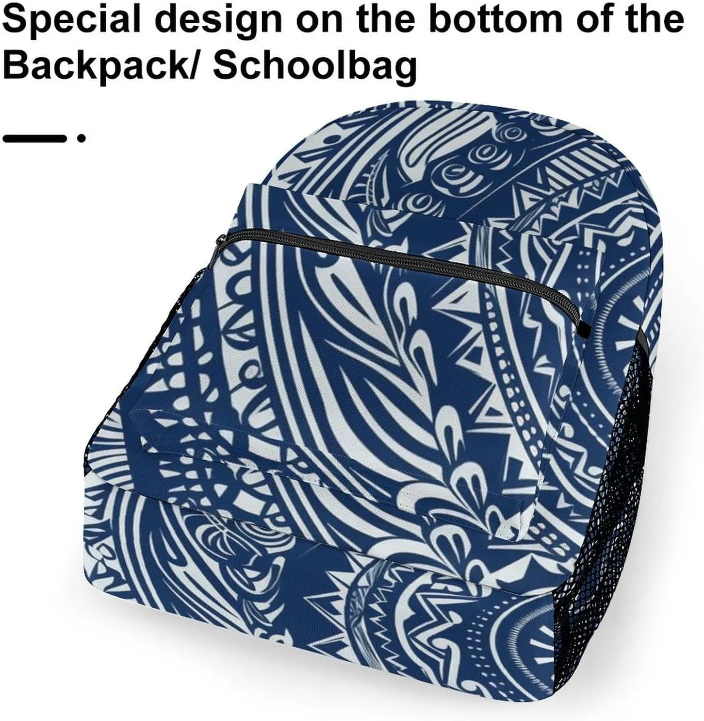 Backpacks Blue Polynesian Maori Tribal Pattern Travel Bag Laptop Backpack Casual Daypack for Weekender Business Hiking