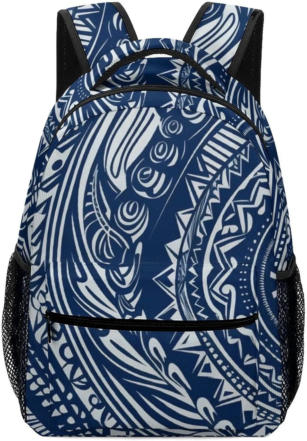 Backpacks Blue Polynesian Maori Tribal Pattern Travel Bag Laptop Backpack Casual Daypack for Weekender Business Hiking
