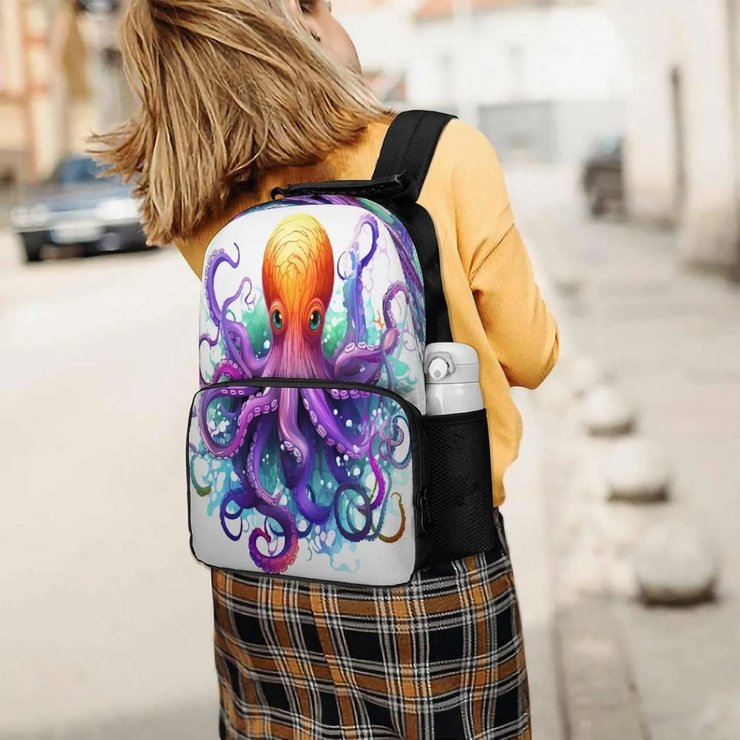Backpacks Colorful Octopus Travel Bag Business Work Laptop Backpack