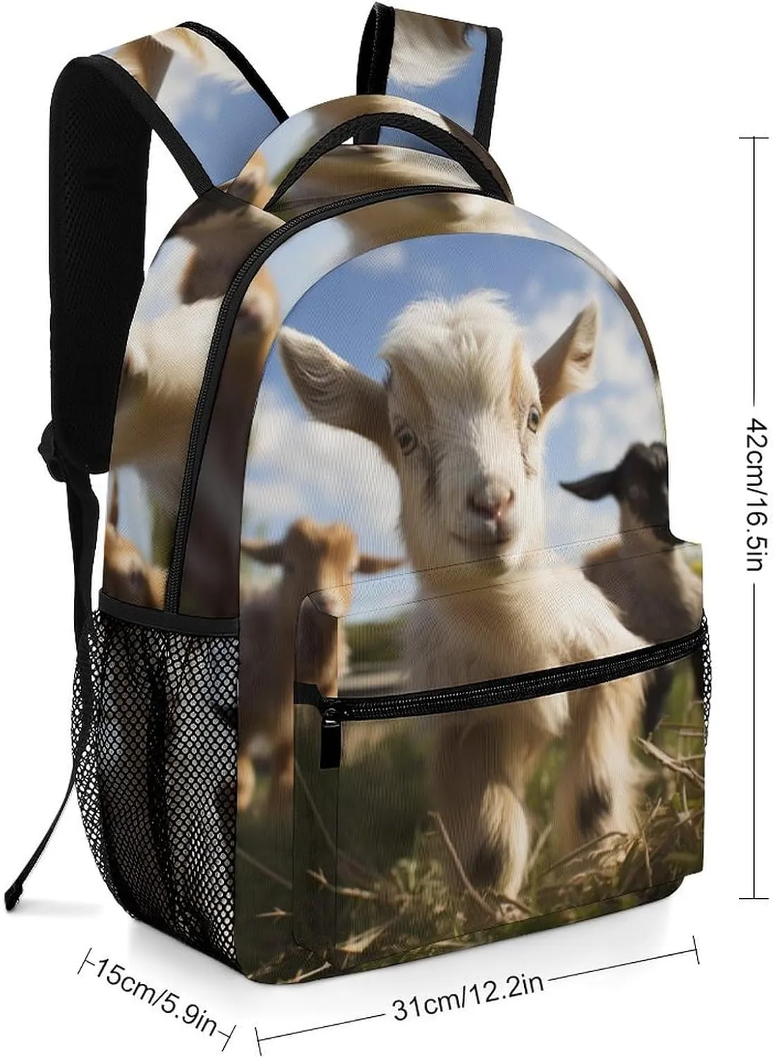 Backpacks Cute Goat Travel Bag Laptop Backpack Casual Daypack for Weekender Business Hiking