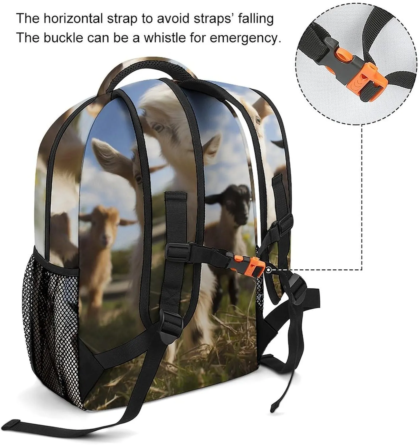 Backpacks Cute Goat Travel Bag Laptop Backpack Casual Daypack for Weekender Business Hiking