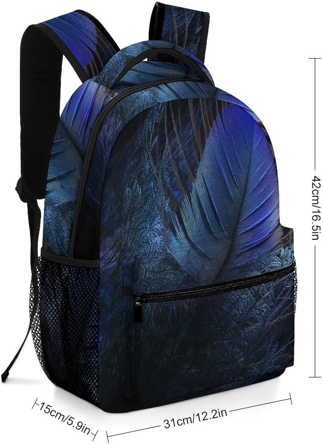 Backpacks Feather Pattern Travel Bag Laptop Backpack Casual Daypack for Weekender Business Hiking