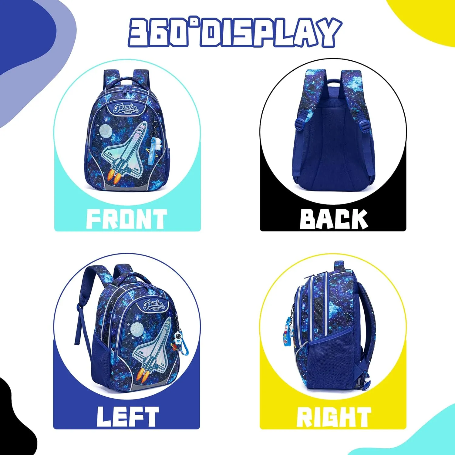 Backpacks for Boys School Bag Cute Boys Backpacks Ages 8-10 with Lunch Box Kids Bookbag Set Travel Backpack for Preschool Elementary Students Backpack to School Supplies