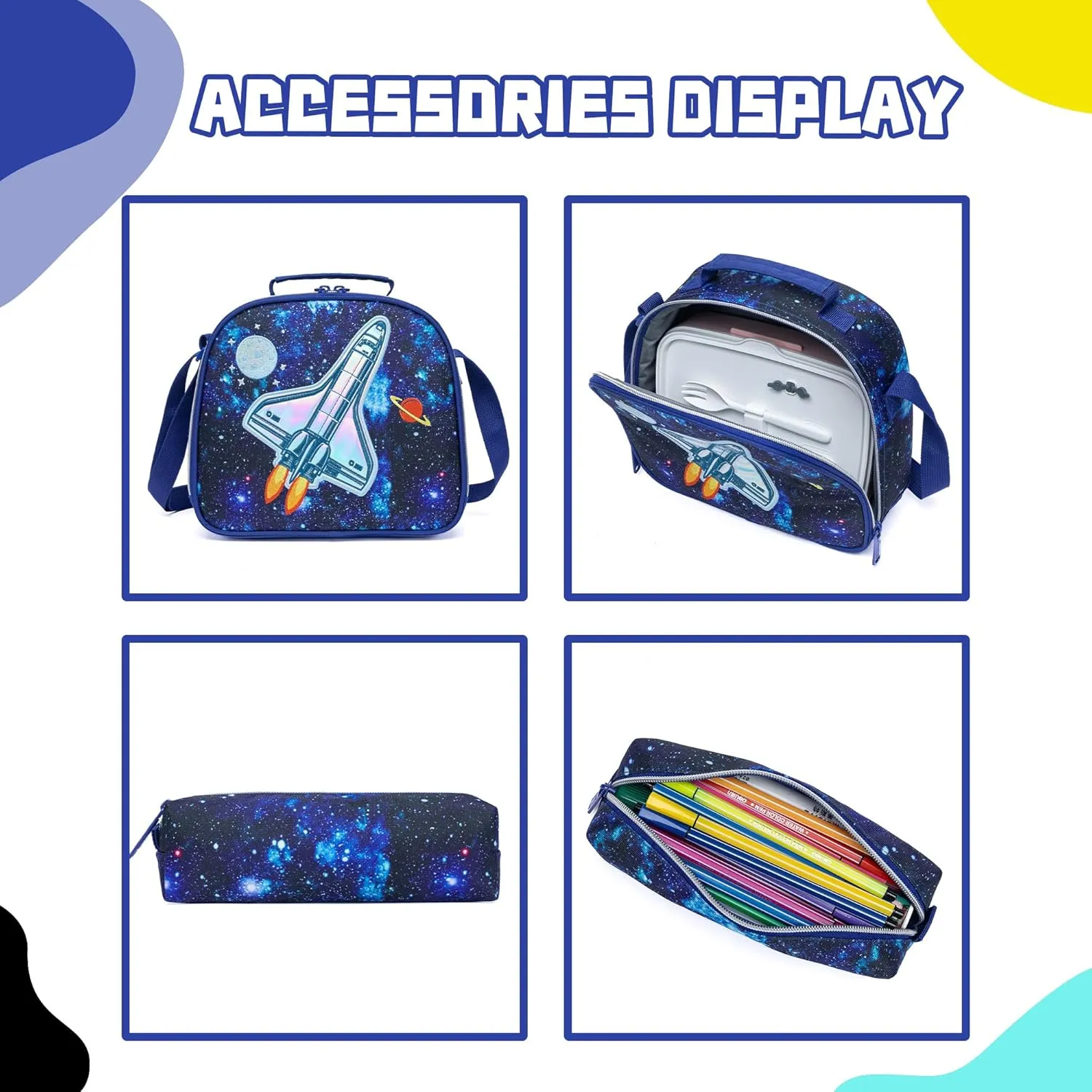 Backpacks for Boys School Bag Cute Boys Backpacks Ages 8-10 with Lunch Box Kids Bookbag Set Travel Backpack for Preschool Elementary Students Backpack to School Supplies