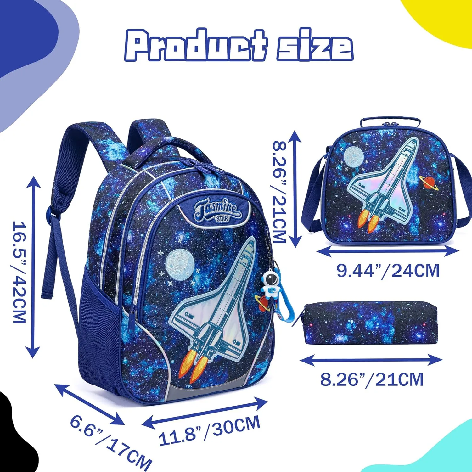 Backpacks for Boys School Bag Cute Boys Backpacks Ages 8-10 with Lunch Box Kids Bookbag Set Travel Backpack for Preschool Elementary Students Backpack to School Supplies