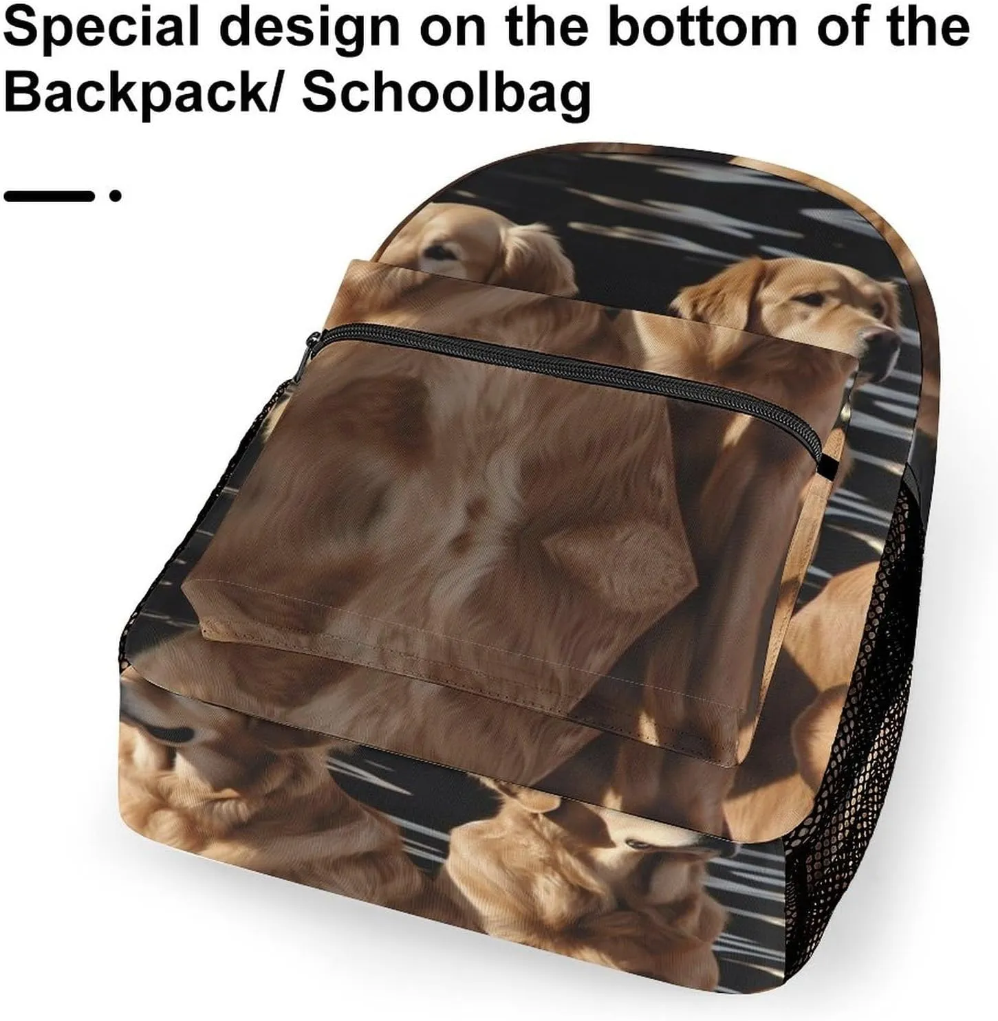 Backpacks Golden Retrievers Travel Bag Laptop Backpack Casual Daypack for Weekender Business Hiking