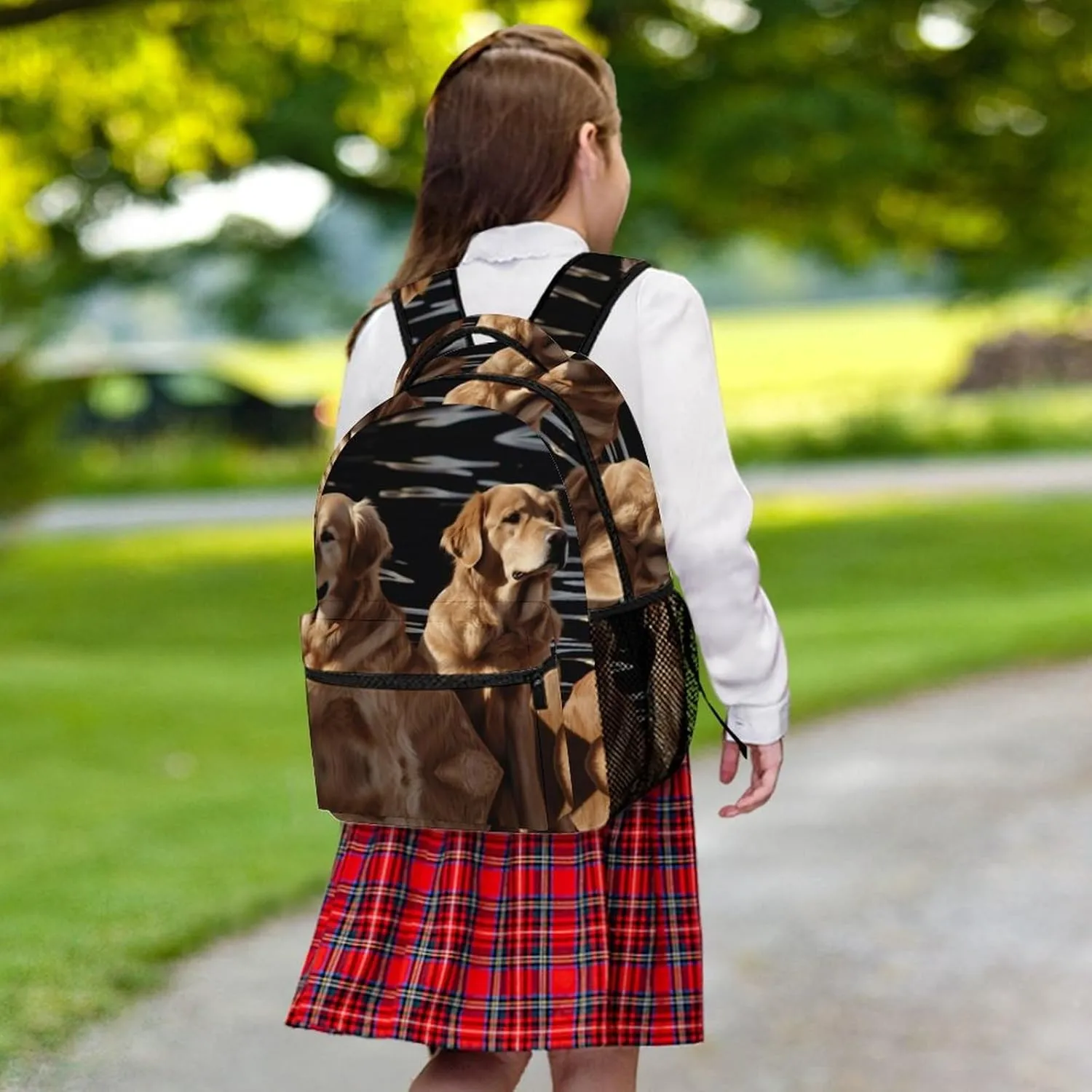 Backpacks Golden Retrievers Travel Bag Laptop Backpack Casual Daypack for Weekender Business Hiking