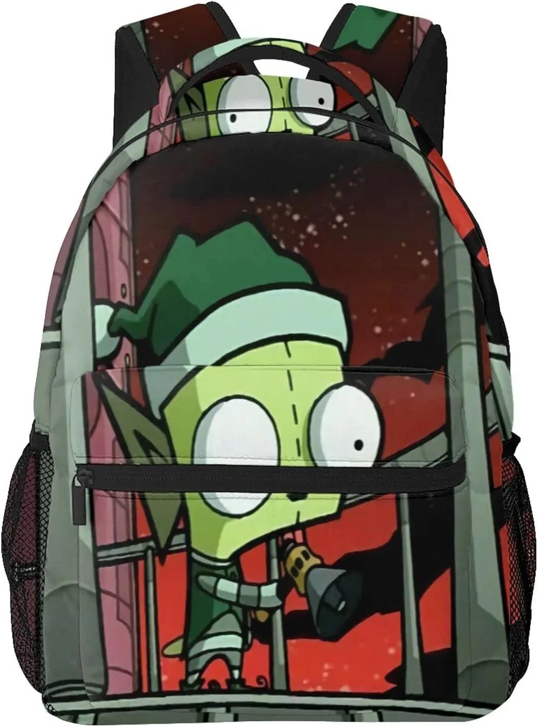Backpacks Invader Anime Zim Adjustable Laptop Backpack Double Shoulder Bag for Women Men Climbing Shopping Work