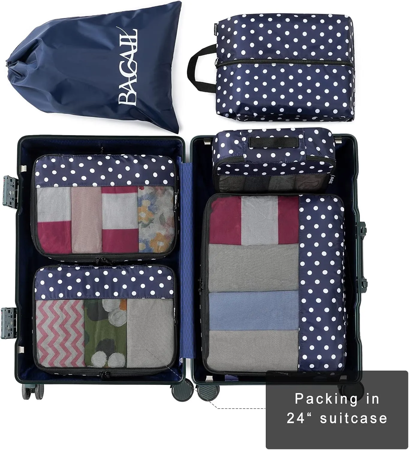 BAGAIL 8 Set/9 Set Packing Cubes Luggage Packing Organizer for Travel, Suitcase Packing Bags for Travel Accessories