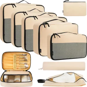 BAGAIL 8 Set/9 Set Packing Cubes Luggage Packing Organizer for Travel, Suitcase Packing Bags for Travel Accessories