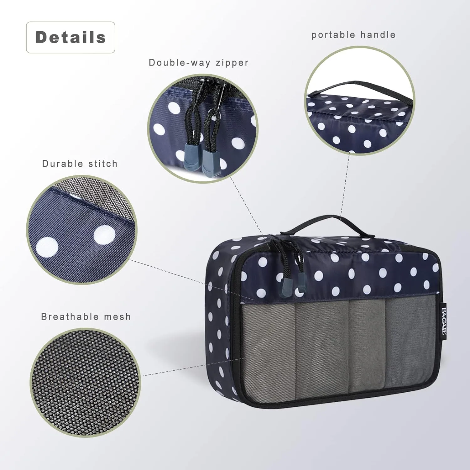 BAGAIL 8 Set/9 Set Packing Cubes Luggage Packing Organizer for Travel, Suitcase Packing Bags for Travel Accessories