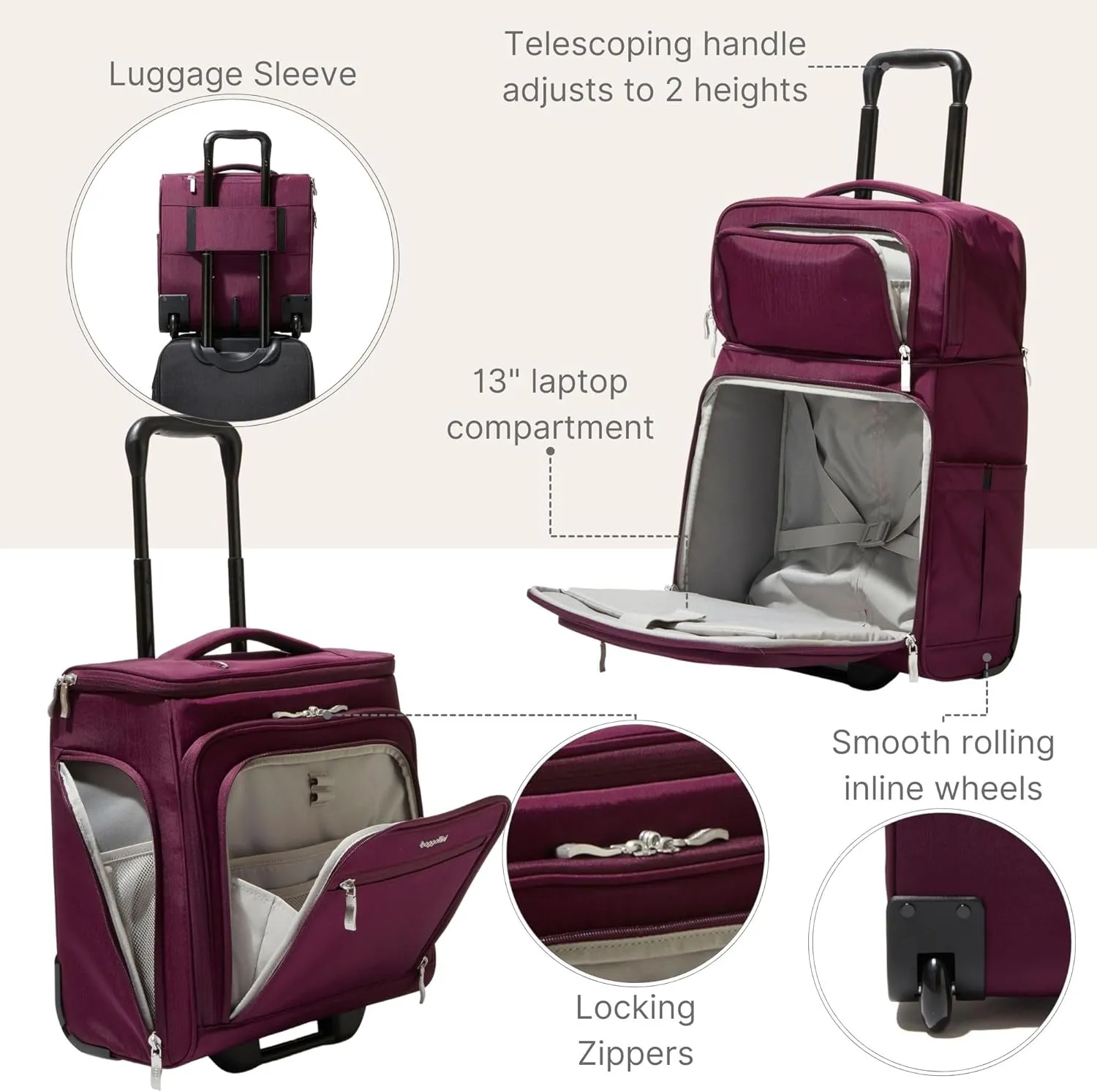 Baggallini Expandable Underseat Carry-On
