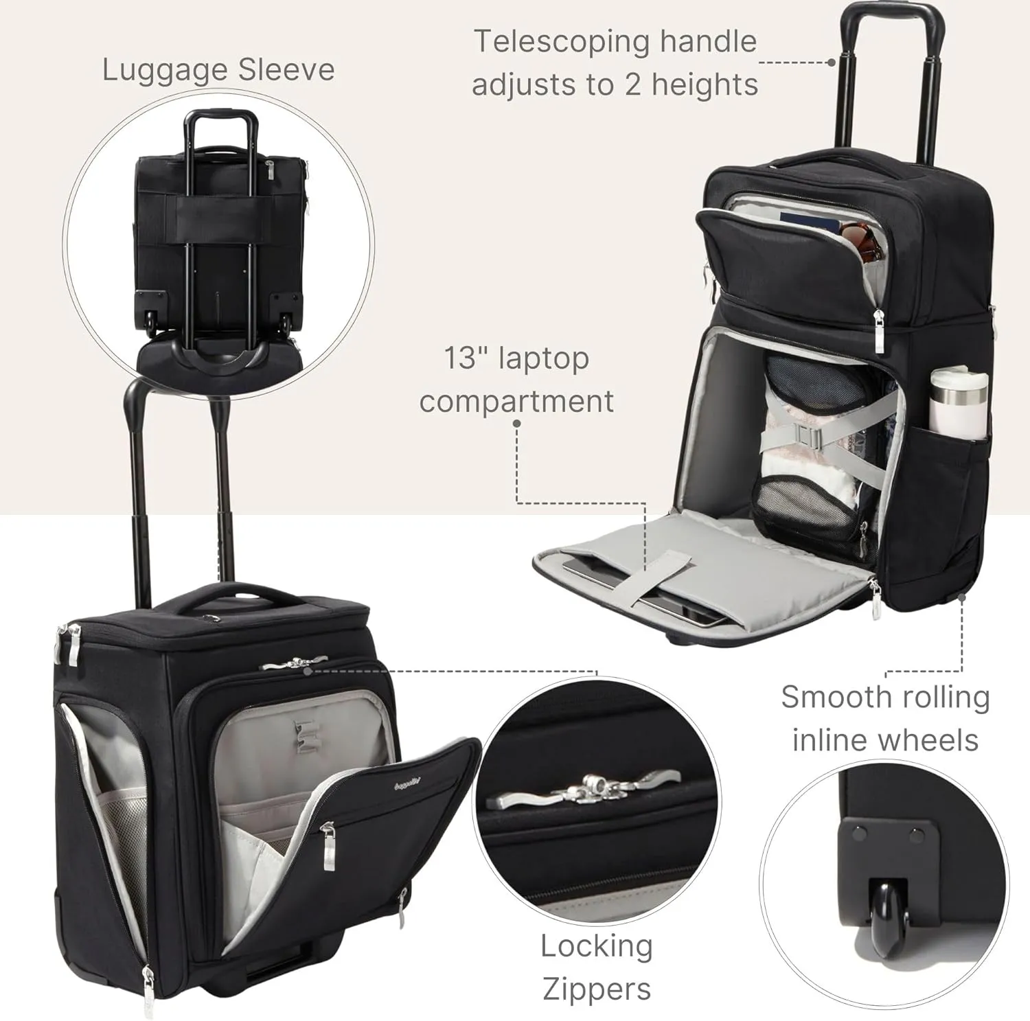 Baggallini Expandable Underseat Carry-On