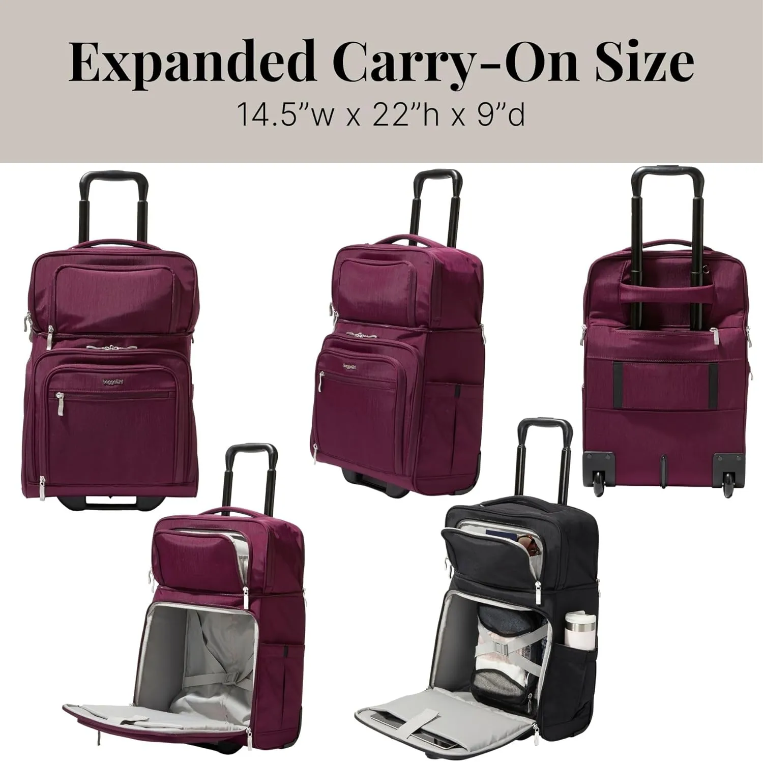 Baggallini Expandable Underseat Carry-On