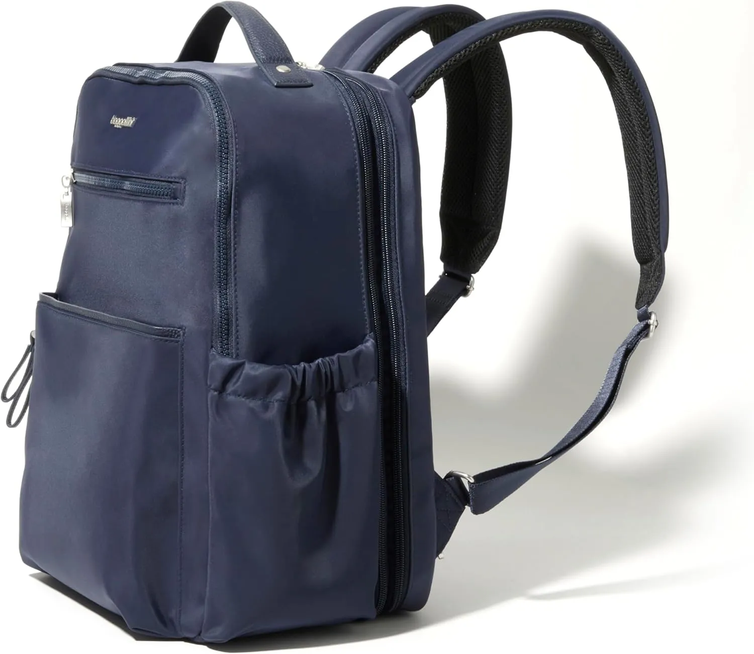 Baggallini Tribeca Expandable Laptop Backpack - 15"x11" Lightweight Work Travel Bag w/Luggage Sleeve & RFID