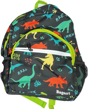 Bagseri Toddler Backpack, Dinosaur Backpack for Boys, Lightweight Kids Backpack Daycare Bag Preschool Backpack, 12 Inch (Cute Dinosaur, Black)