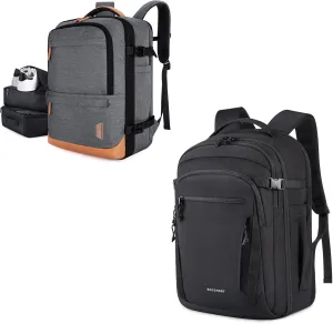BAGSMART Compression Travel Backpack with Travel Backpack for Men Women, 40L Expandable Airline Approved Carry On Backpack with Packing Cubes,
