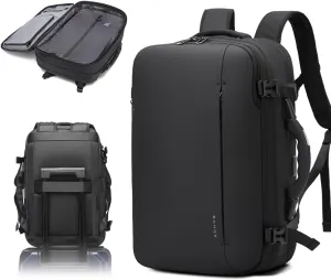 BANGE Airback Backpack with electronic scaleVacuum Compression Travel Backpack,Expandable Backpacks with Pump for Airplanes (No Air Pump)
