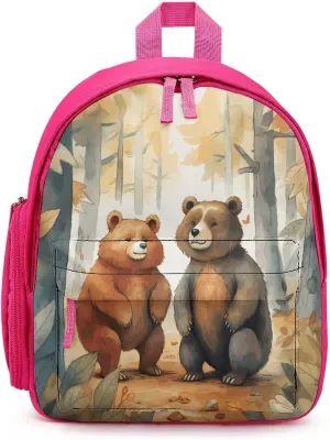 Bear in Woods Travel Backpack Casual Bag Lightweight Hiking Backpacks for Business, Travelling, Hiking