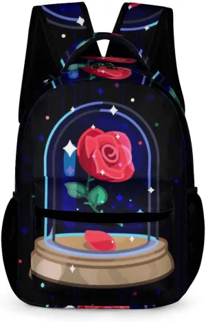 Beauty And Beast Travel Backpack Cute Daypack Laptops Back Pack Purse Computer Bag for Men Women