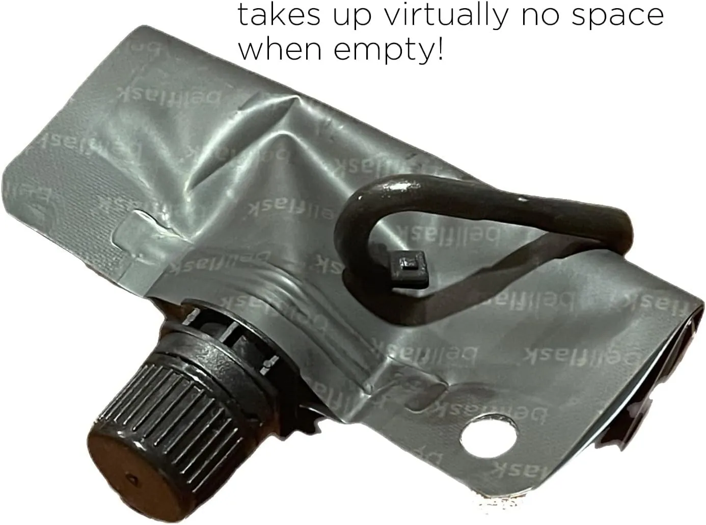 BellFlask - 15 oz. Plastic Flask, Patented, Flexible, Metal-Free, Reusuable, BPA-Free with Carabiner Clip and Filling Funnel