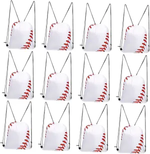 BESPORTBLE 12-pack Waterproof Polyester Drawstring Backpacks Sports Training Bag Baseball Bag Mesh Drawstring Boys and Girls Sports Outdoor Backpack