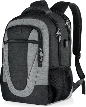 BIKROD Travel Laptop Backpack Men, School Backpacks for College Teen Boys Water Resistant Back Pack, Business Anti Theft Slim Sturdy Computer Bag Gifts Fits 15.6 Inch Laptop with USB Charging Port
