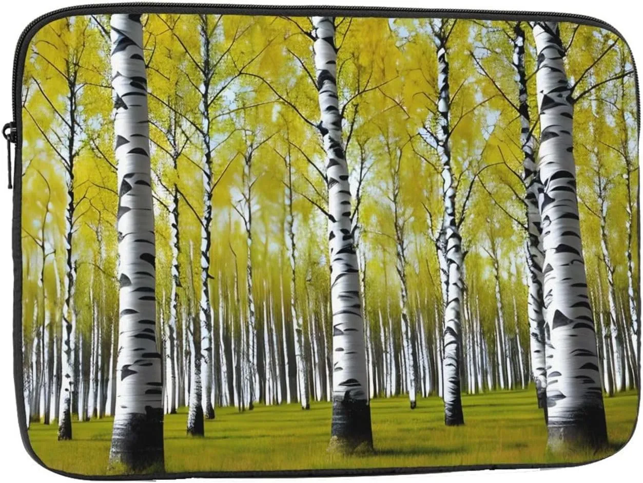 Birch Tree Prints Shockproof Portable Laptop Sleeve Bag 12 inch - Protective Case for Men and Women's Business Travel, Office Daily Use