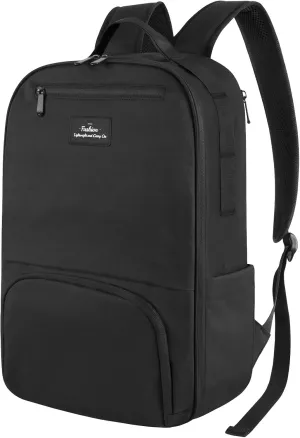Black Backpack for Men, School Book Bags for Boys, 15.6 inch Laptop Backpack, Water Resistant Work Business Computer Bag, Carry On Backpacks for Travel, Casual Daypacks for Daily