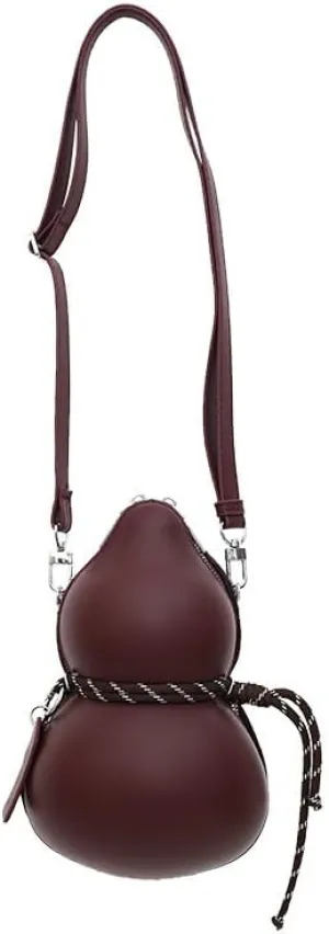 Black style wine gourd bag, single shoulder, ins trendy, backpack, crossbody bag，sports travel, suitable for cosplay