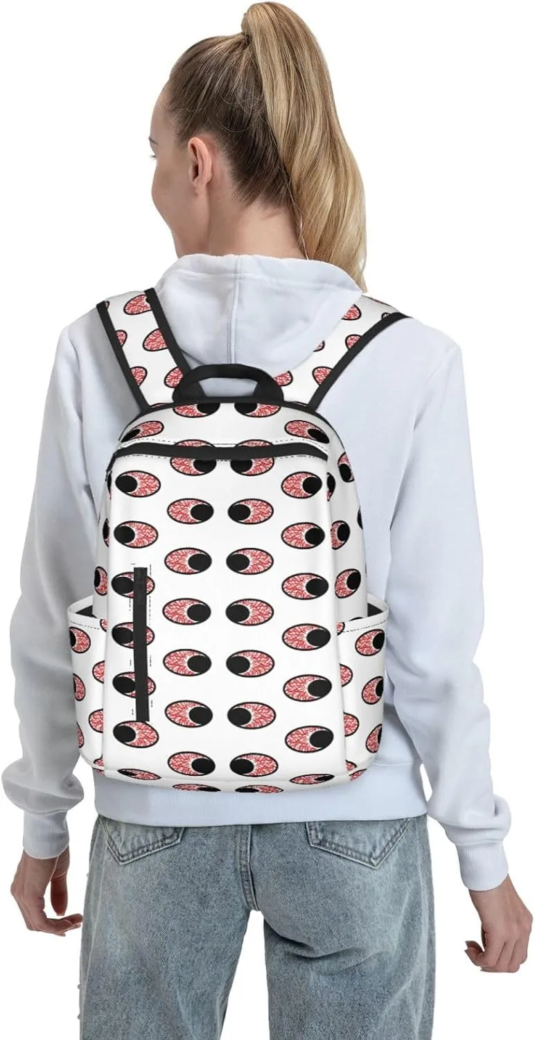Bloodshot Eyeball Eyes To Eyes Casual Backpacks Large Capacity Laptop Backpack Sports Fitness Rucksack Travel Carry-On Daypack Adjustable Shoulder Strap Work Bag for Outdoor Camping