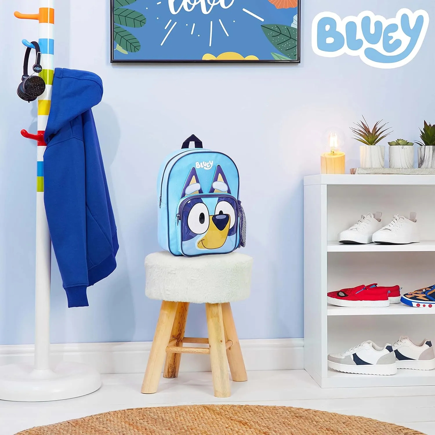 Bluey Backpack Kids Toddlers Preschool Bag Kindergarten 12” Bookbag Rucksack Daycare (Blue 3D)