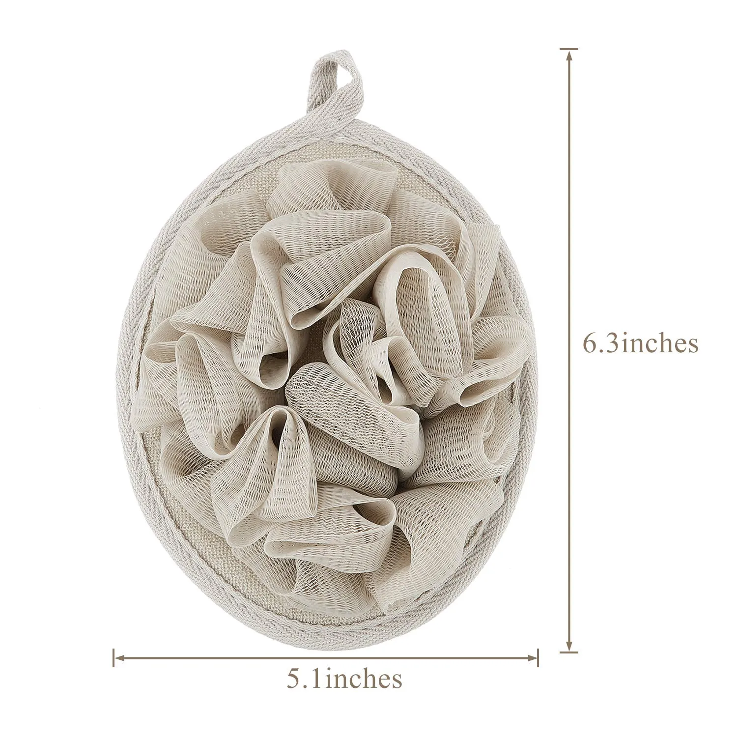 Boao 6 Pcs Bath Shower Pouf Sponge Mesh Pouf Shower Ball Exfoliating Body Sponge Pad Shower Scrubber Ball Shower Glove with Flower Bath Ball (Multi-Color)