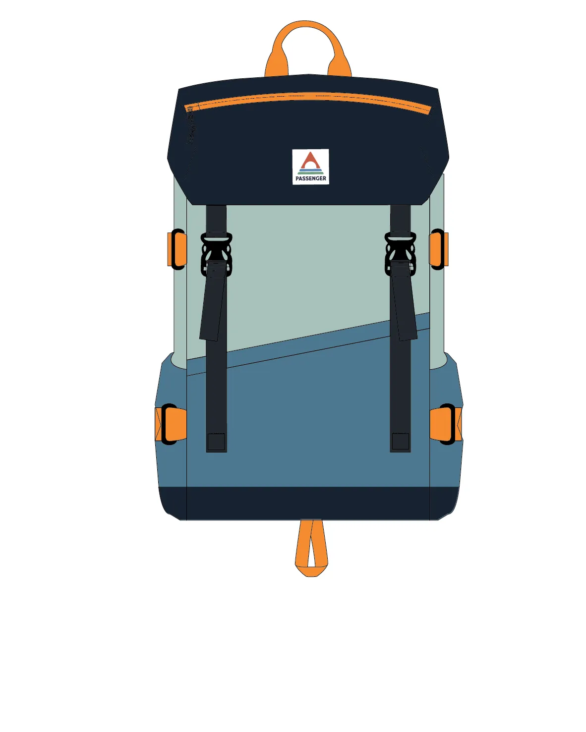 Boondocker Recycled 26L Backpack - Rich Navy/Surf Spray/Moonlight Blue