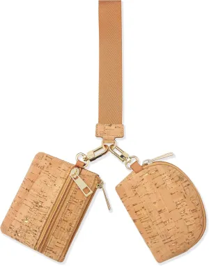 boshiho Vegan Cork Wallet, Women’s Purse Slim Zipper Design with Card Holder Coin Pocket Purse Eco-friendly Vegan Gift