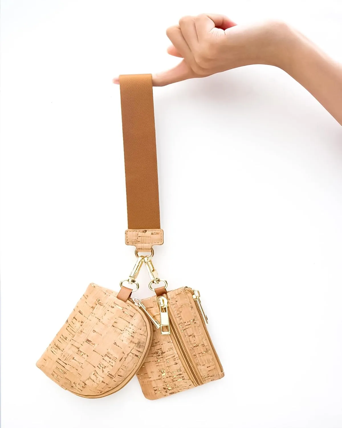 boshiho Vegan Cork Wallet, Women’s Purse Slim Zipper Design with Card Holder Coin Pocket Purse Eco-friendly Vegan Gift